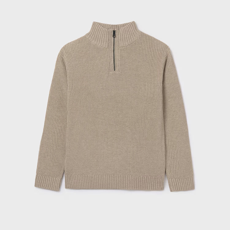 MAYORAL 1/4 ZIP SWEATER - CHAI