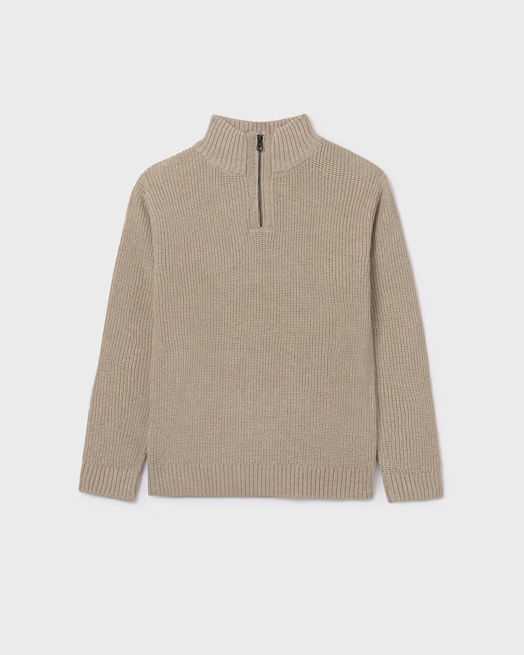 MAYORAL 1/4 ZIP SWEATER - CHAI
