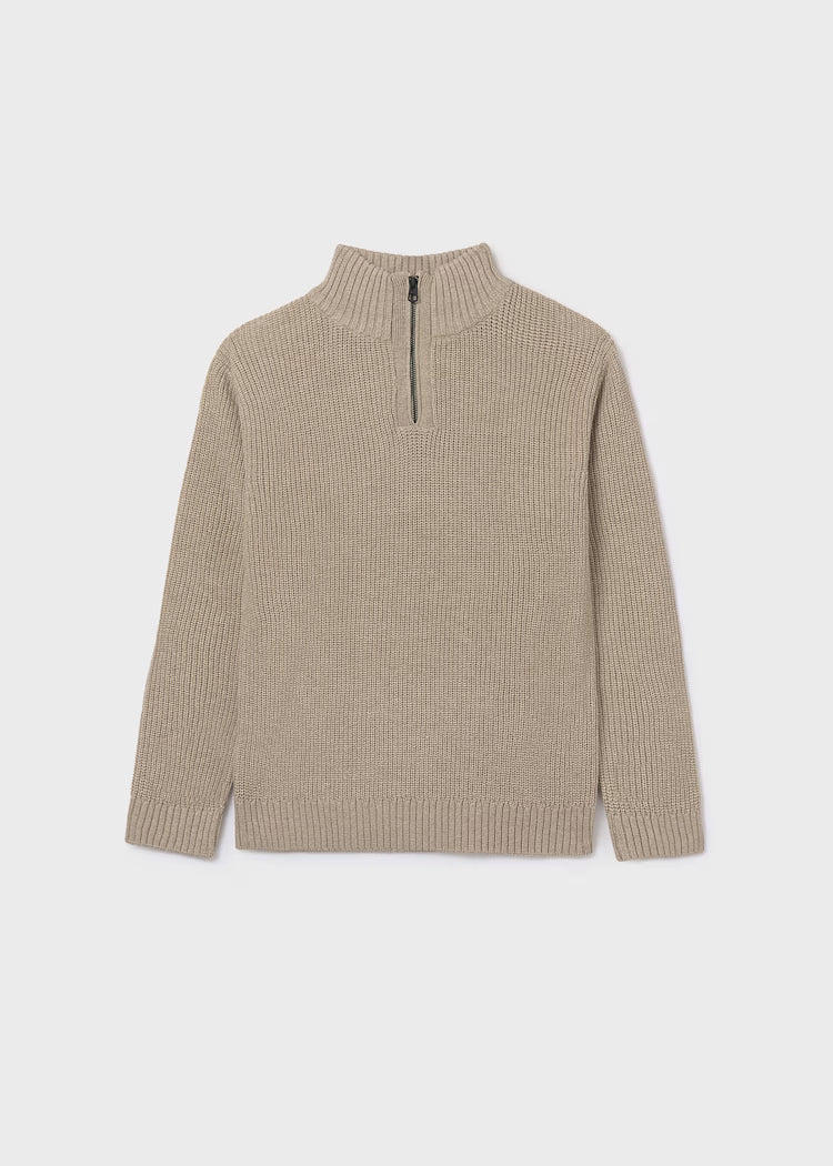 MAYORAL 1/4 ZIP SWEATER - CHAI