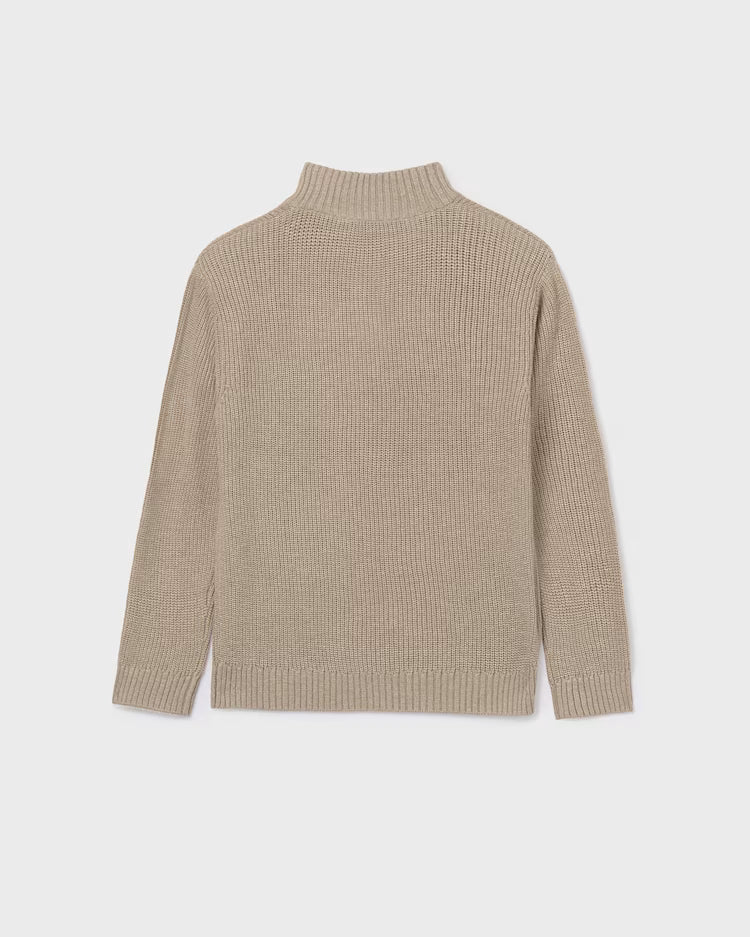 MAYORAL 1/4 ZIP SWEATER - CHAI