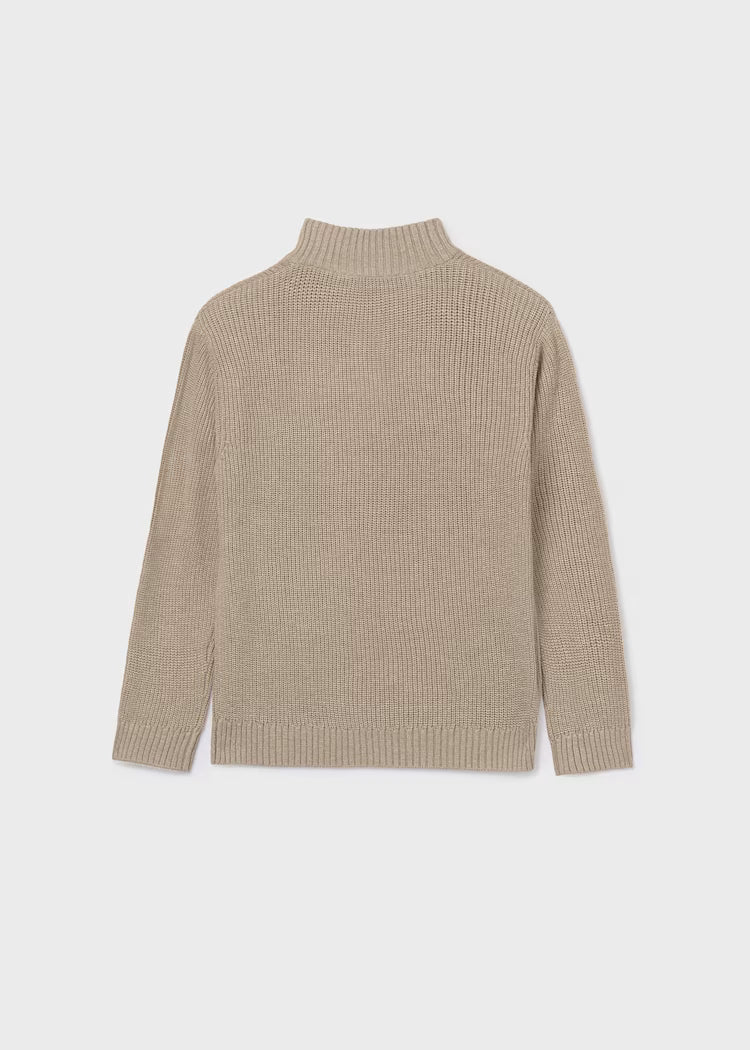 MAYORAL 1/4 ZIP SWEATER - CHAI