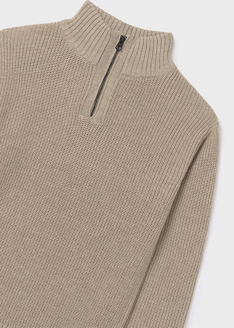 MAYORAL 1/4 ZIP SWEATER - CHAI