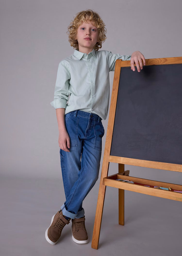 MAYORAL SOFT DENIM JOGGER - MEDIUM WASH