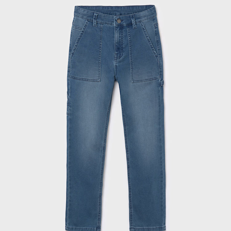 MAYORAL SOFT DENIM JOGGER - MEDIUM WASH