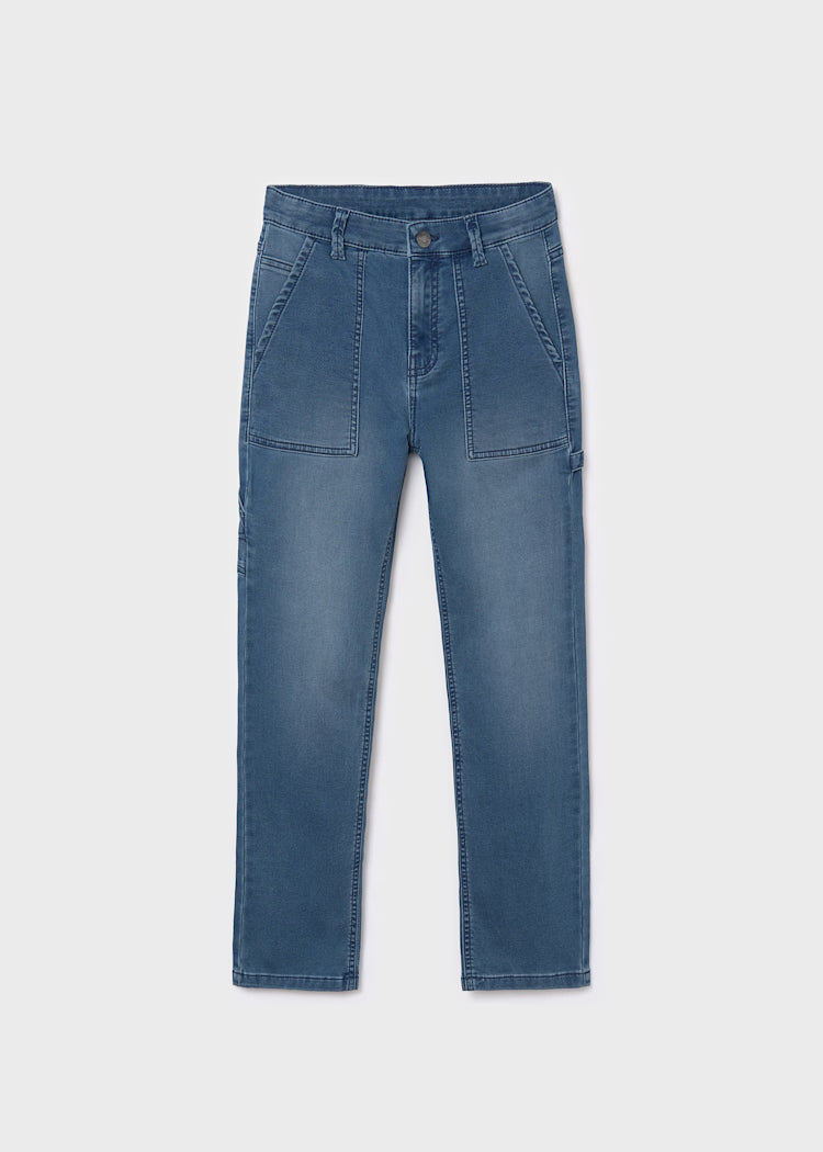 MAYORAL SOFT DENIM JOGGER - MEDIUM WASH