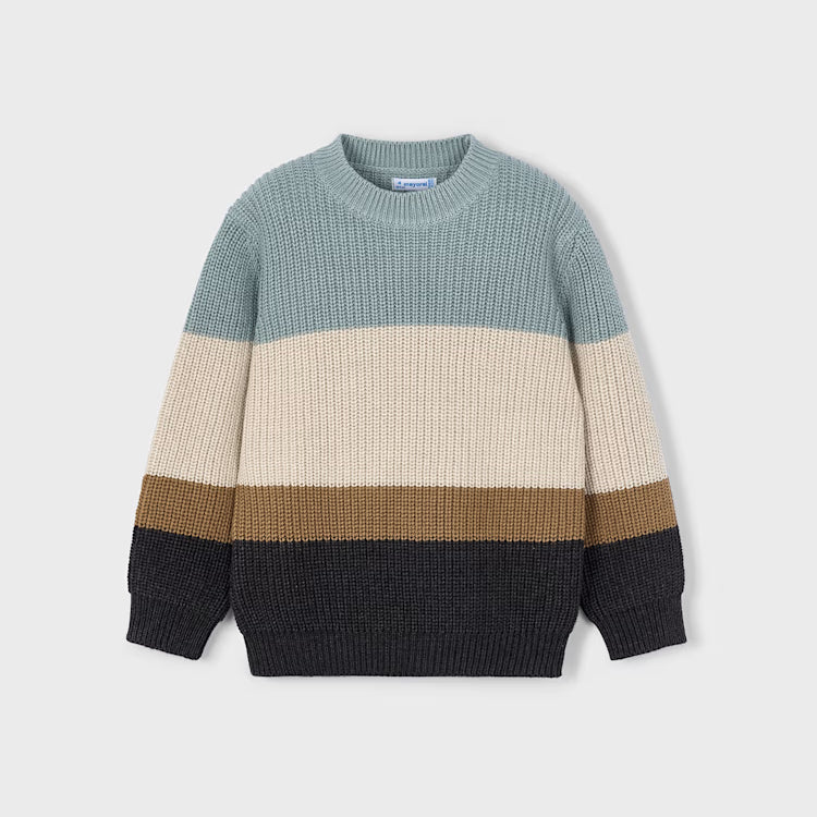 MAYORAL COLOR BLOCK SWEATER - GLACIER