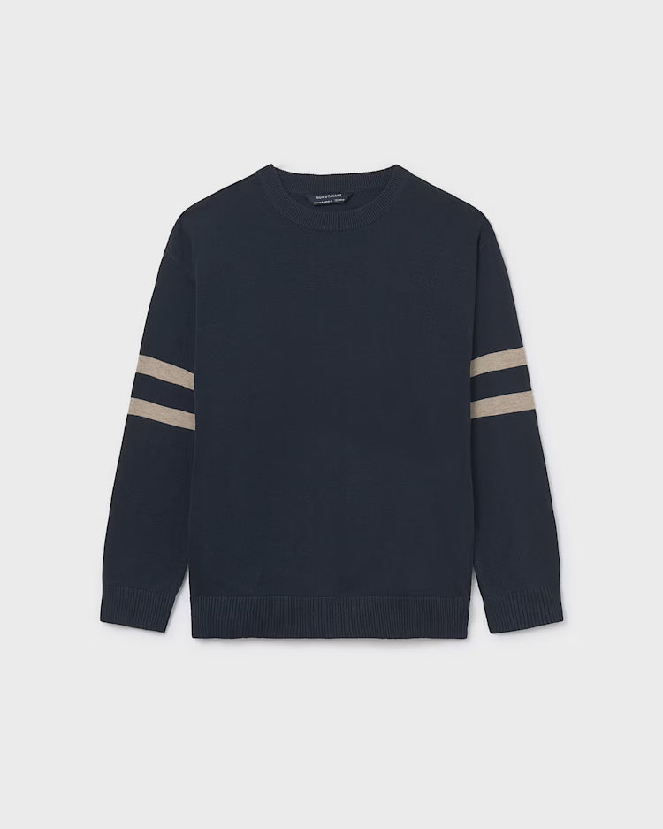 MAYORAL STRIPED KNIT SWEATER - NAVY