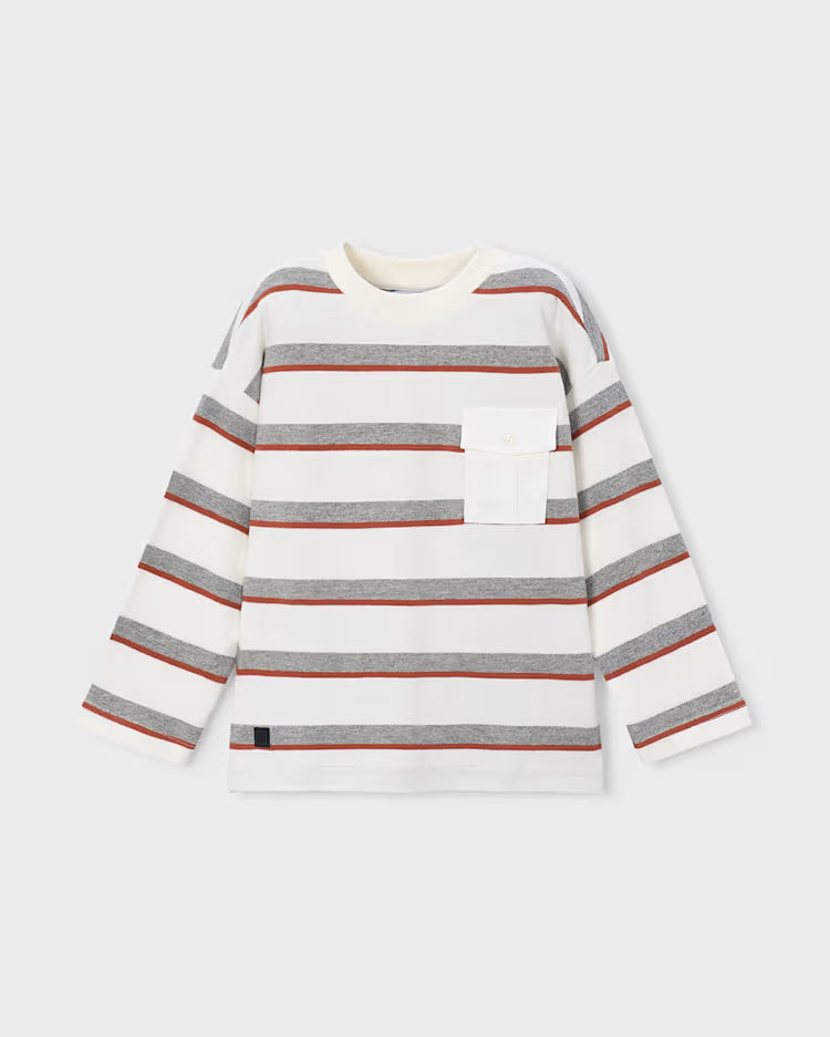 MAYORAL LS STRIPED SHIRT - CREAM