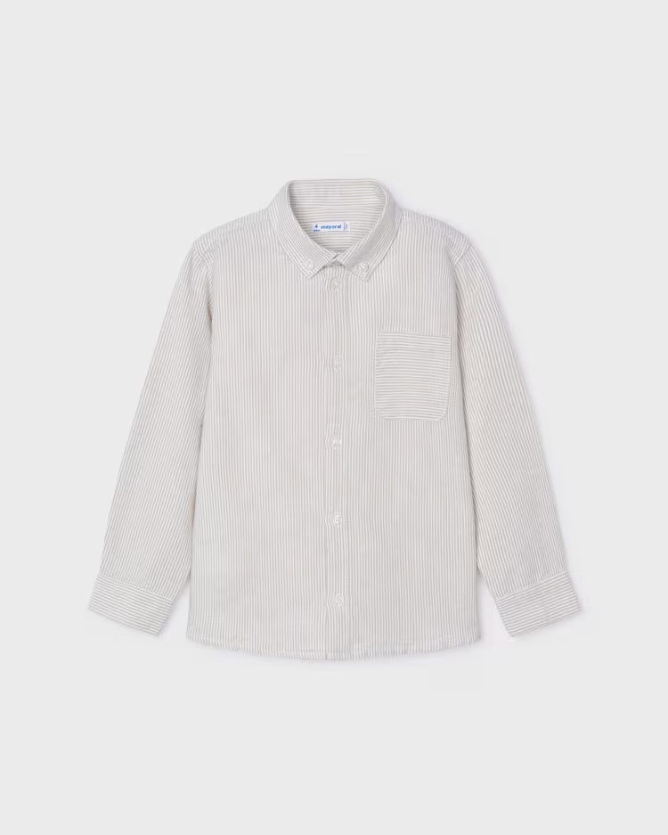 MAYORAL STRIPED DRESS SHIRT - DARK ALBER