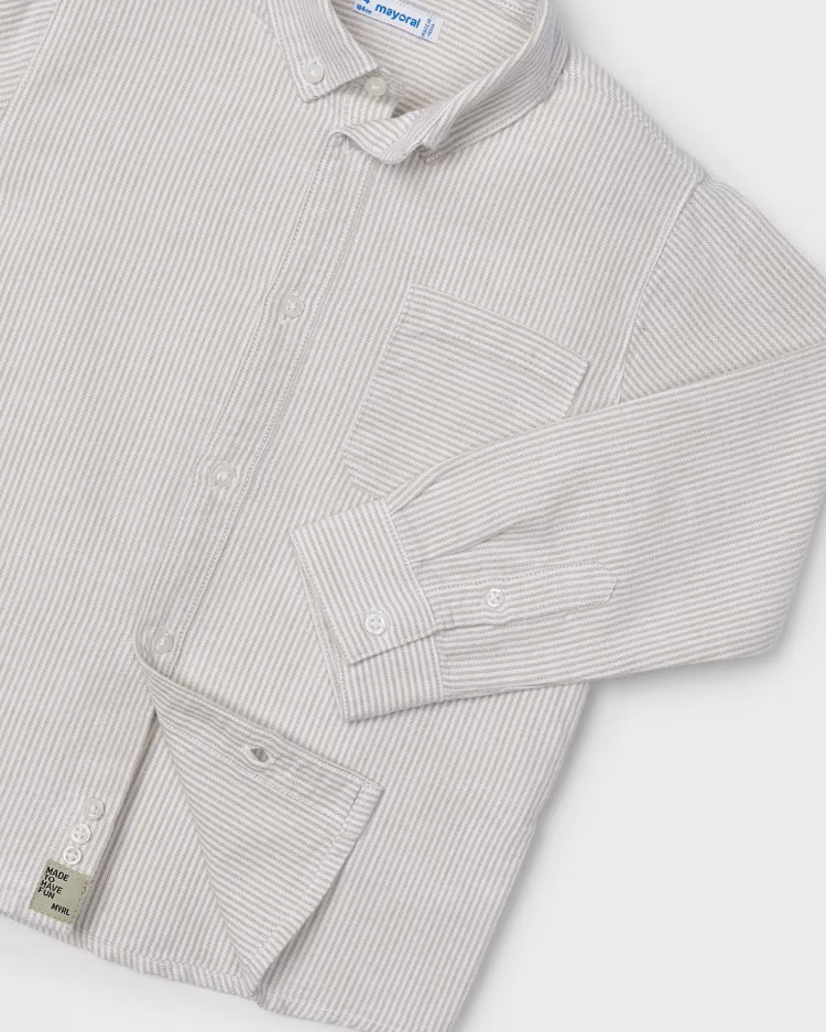 MAYORAL STRIPED DRESS SHIRT - DARK ALBER