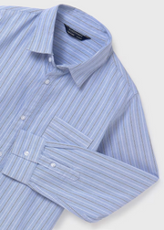 MAYORAL STRIPED DRESS SHIRT - SKY BLUE