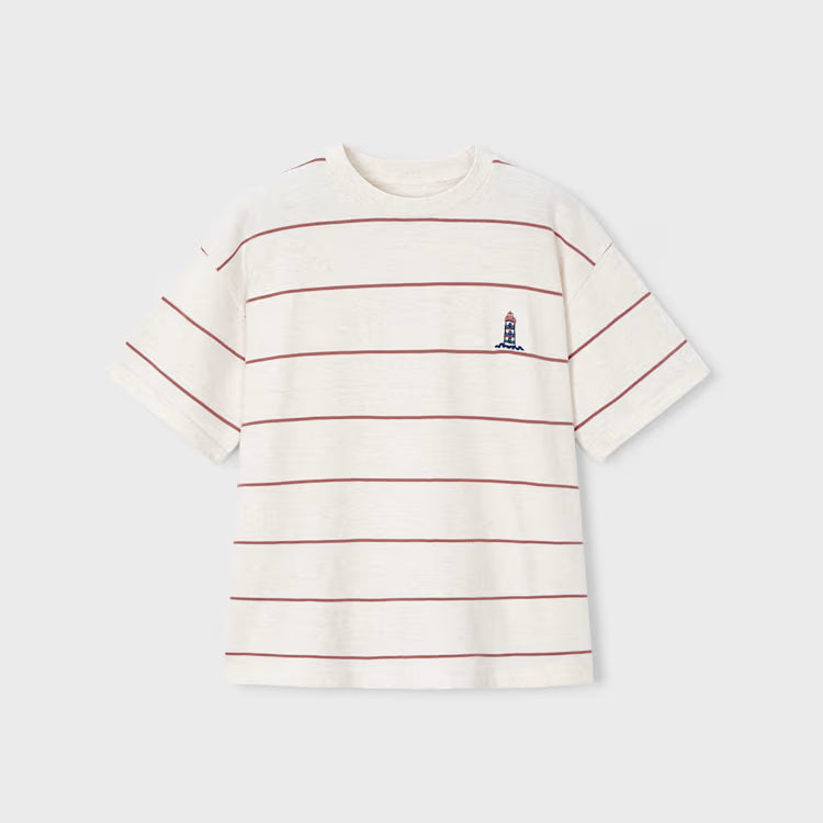 BOSTON KIDS STRIPED TEE - RED