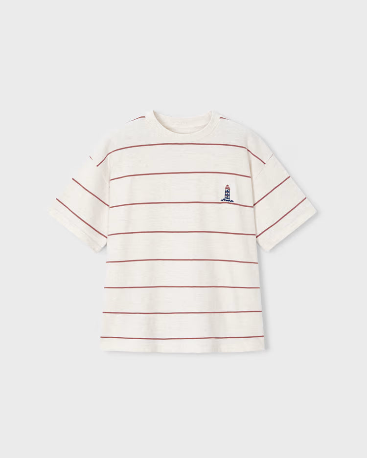 BOSTON KIDS STRIPED TEE - RED