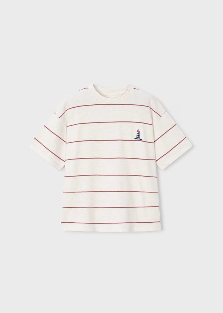 BOSTON KIDS STRIPED TEE - RED