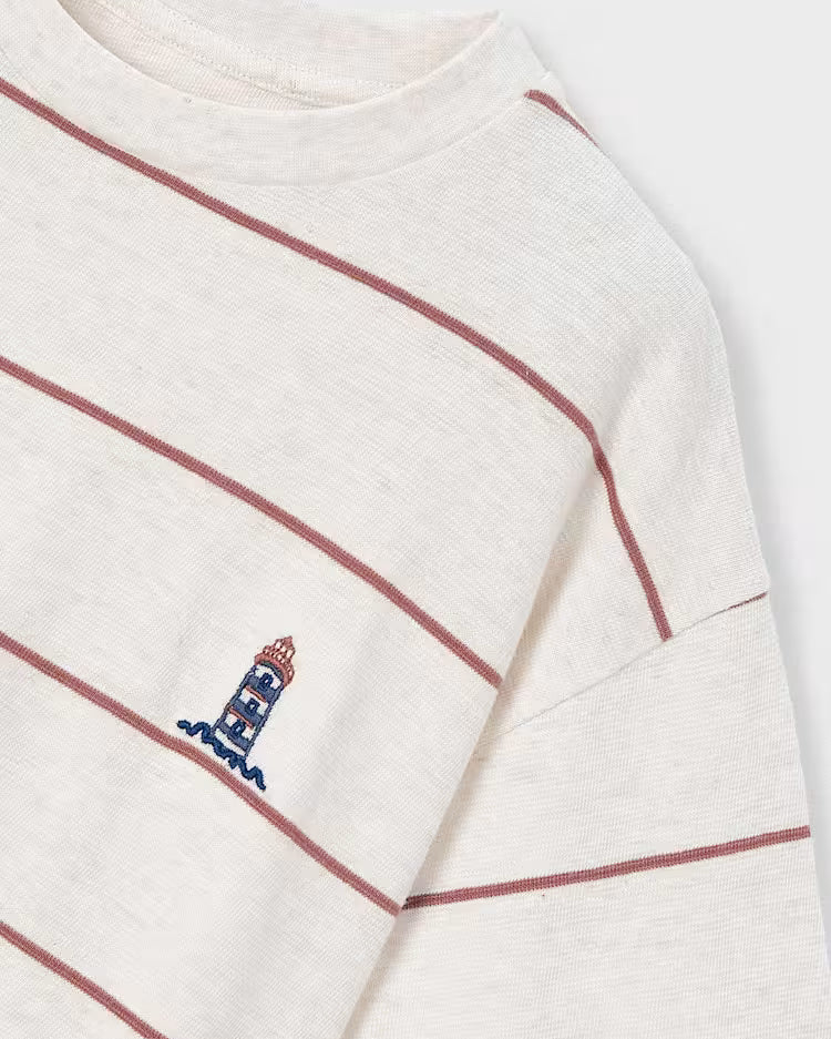 BOSTON KIDS STRIPED TEE - RED