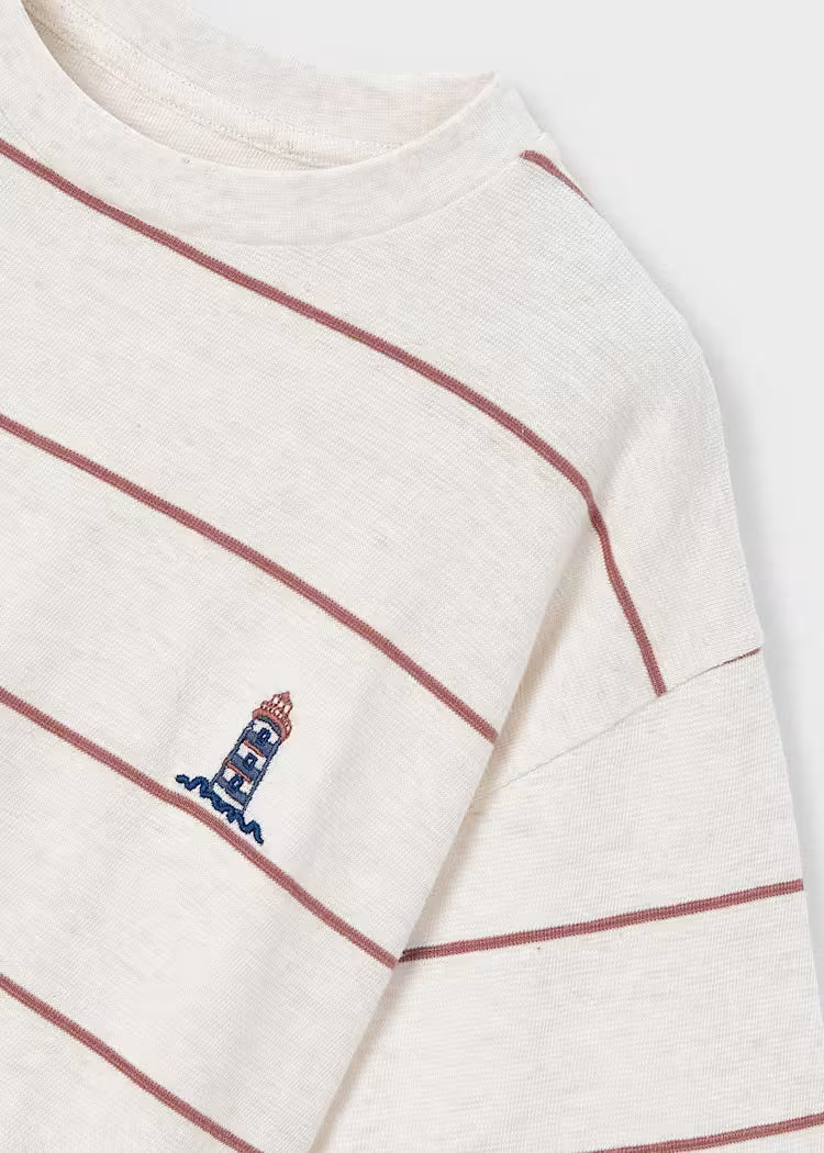 BOSTON KIDS STRIPED TEE - RED