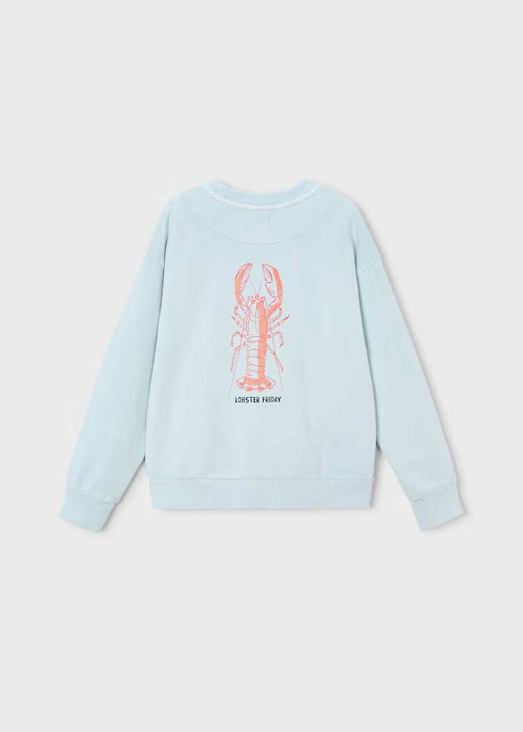 BOSTON KIDS LOBSTER SWEATSHIRT - SKY BLUE