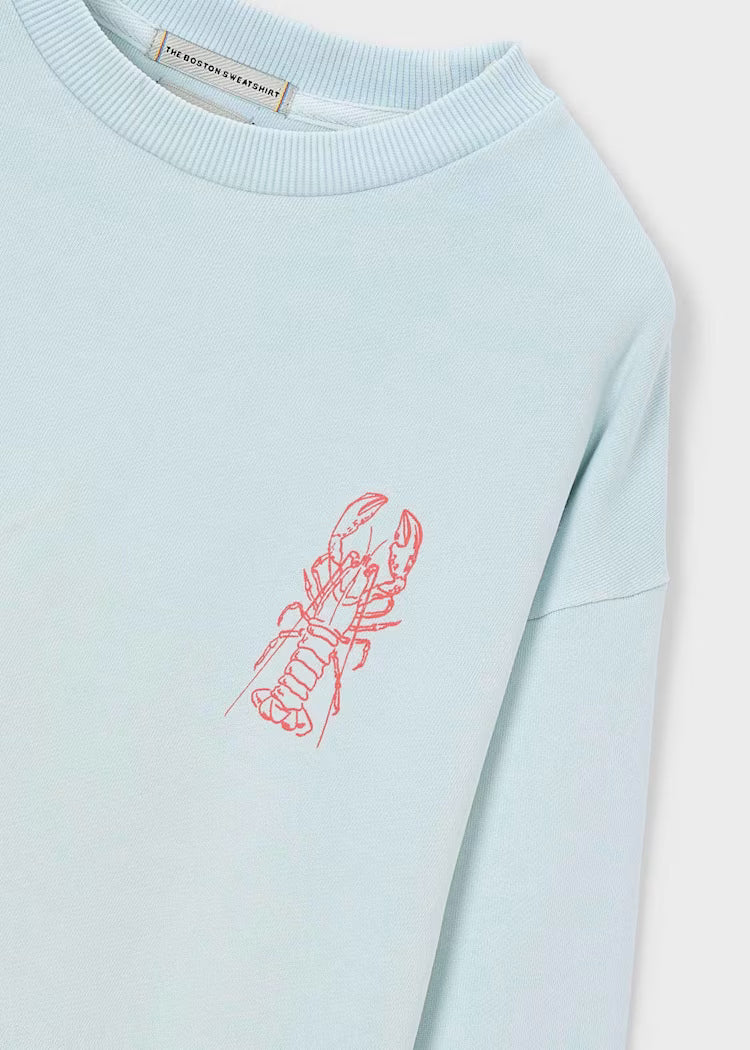 BOSTON KIDS LOBSTER SWEATSHIRT - SKY BLUE
