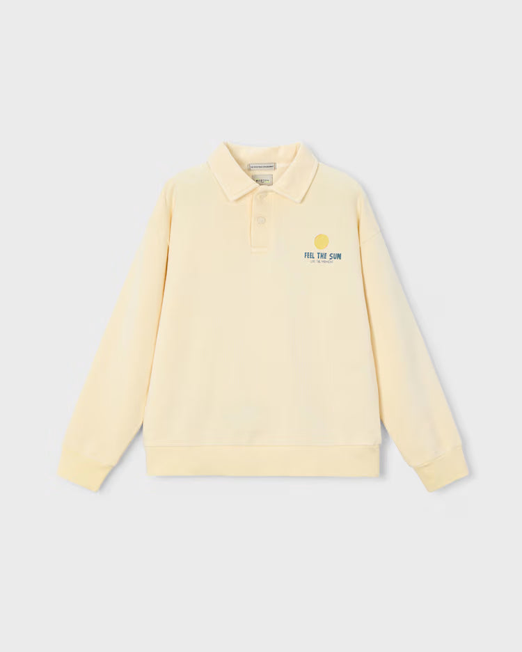BOSTON KIDS POLO SWEATSHIRT - BUTTER