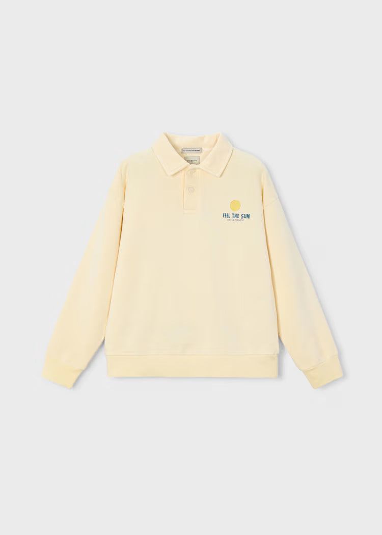 BOSTON KIDS POLO SWEATSHIRT - BUTTER