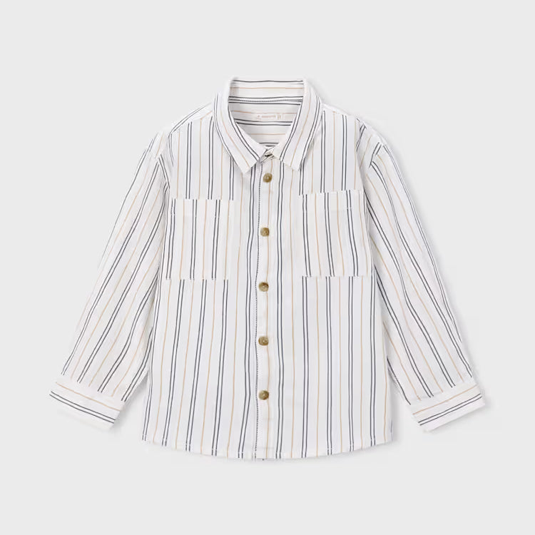 MAYORAL LS PRINTED DRESS SHIRT - INK