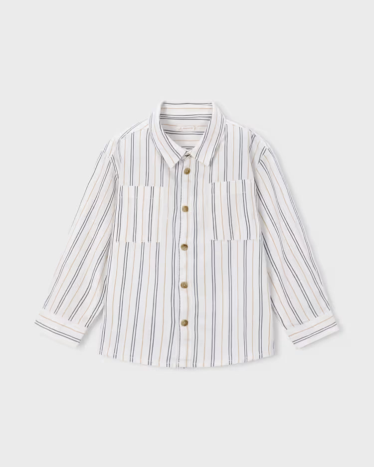 MAYORAL LS PRINTED DRESS SHIRT - INK