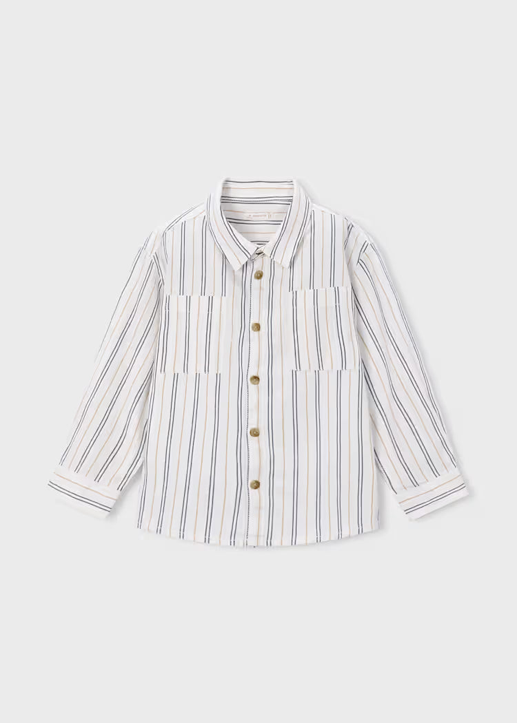 MAYORAL LS PRINTED DRESS SHIRT - INK