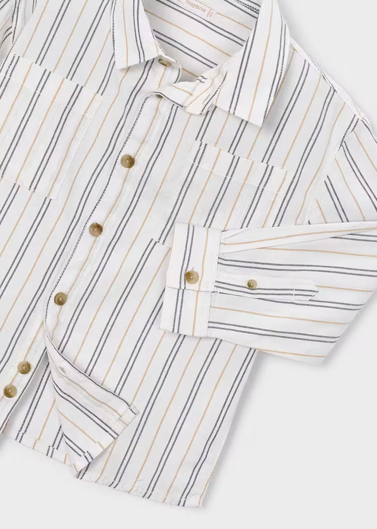 MAYORAL LS PRINTED DRESS SHIRT - INK