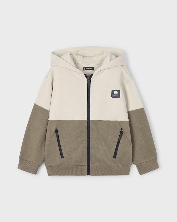 MAYORAL ZIP UP HOODIE - BROWN