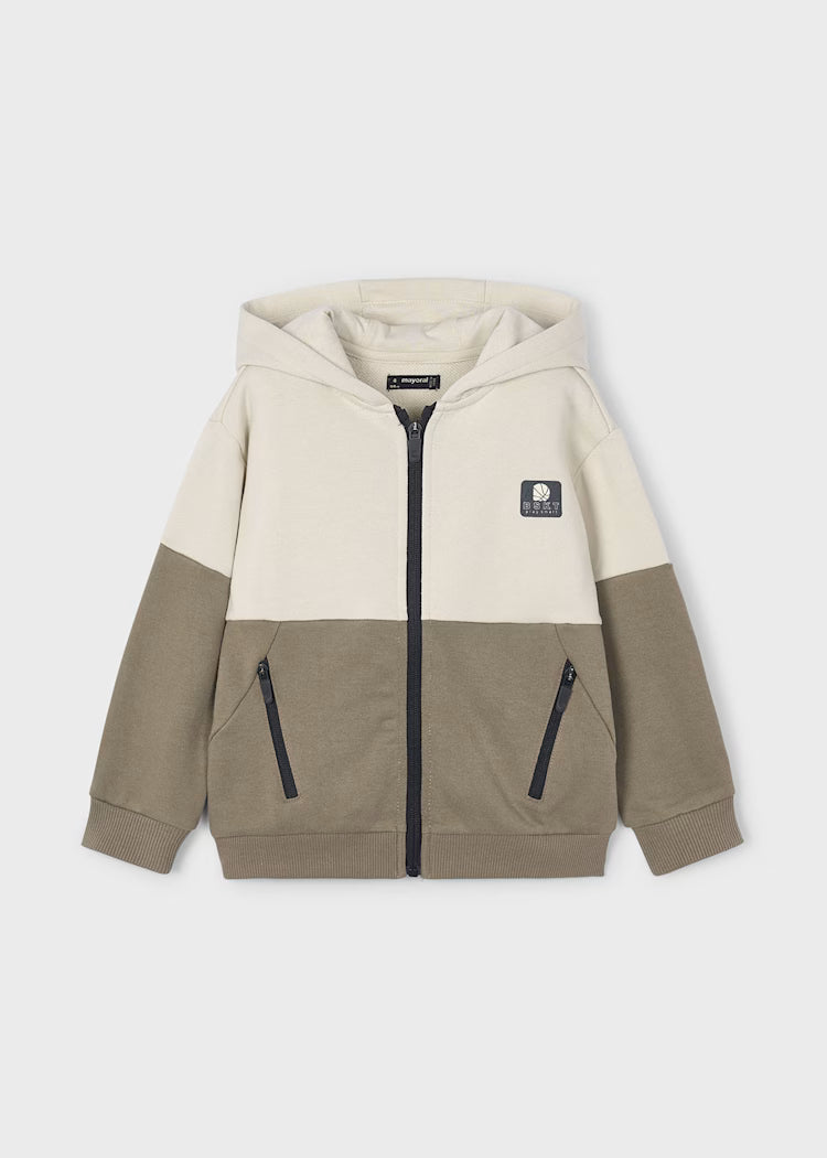 MAYORAL ZIP UP HOODIE - BROWN
