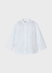 MAYORAL GRANDAD COLLAR DRESS SHIRT - WHITE
