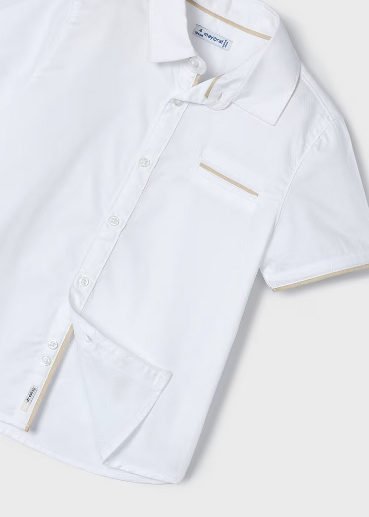 MAYORAL SS DRESS SHIRT - WHITE