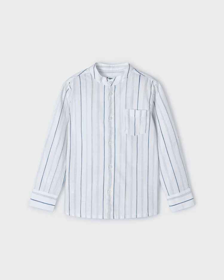 MAYORAL STRIPED LINEN SHIRT - WHITE