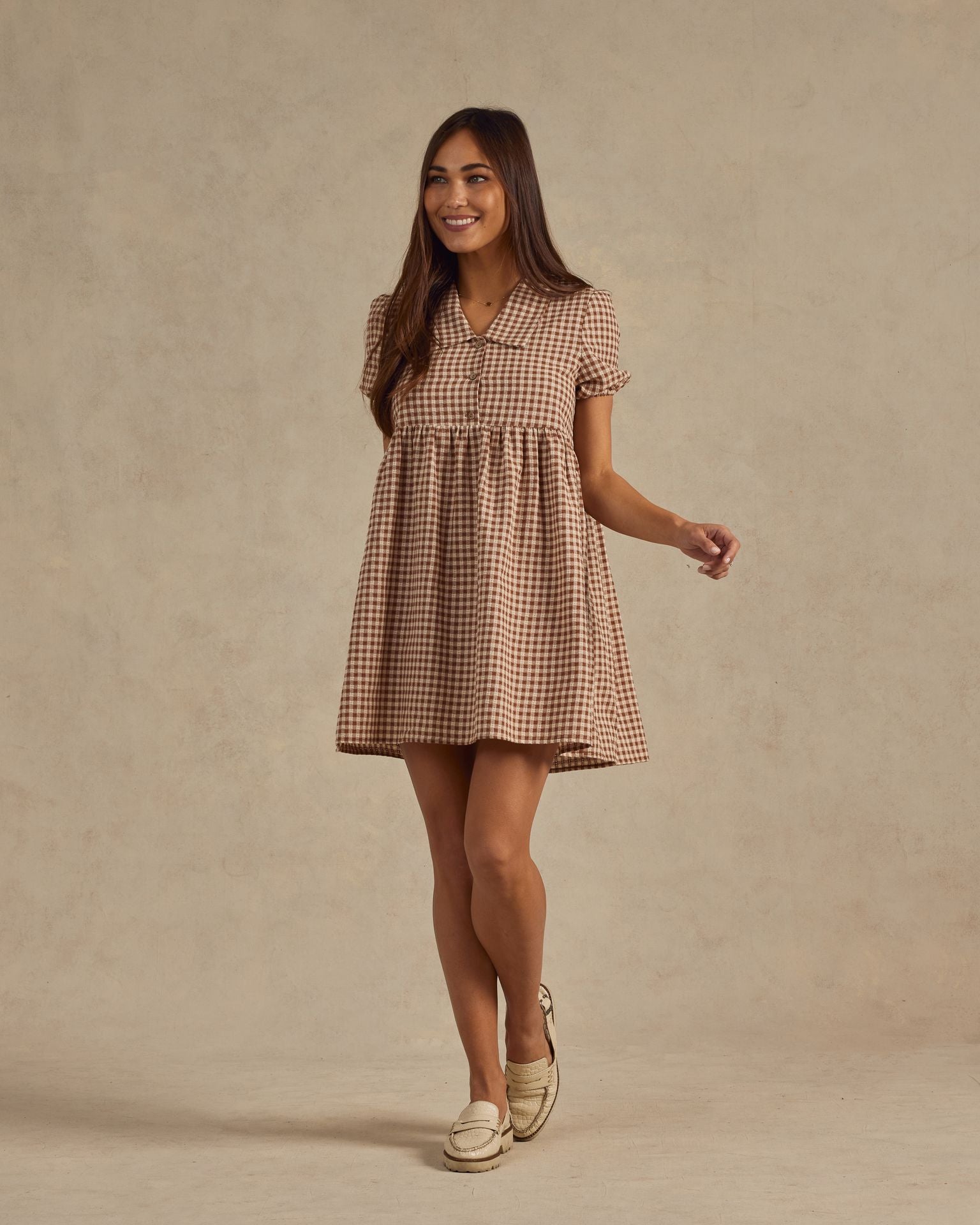 RYLEE + CRU CAMILLE DRESS - GINGHAM