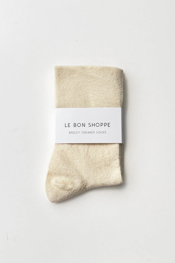 LE BON SHOPPE BREEZY SNEAKER SOCKS - NATUREL