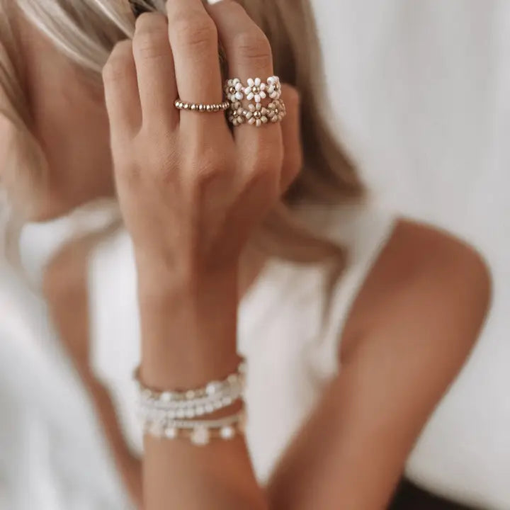 OAK + EVE DAISY CHAIN RING - MULTI