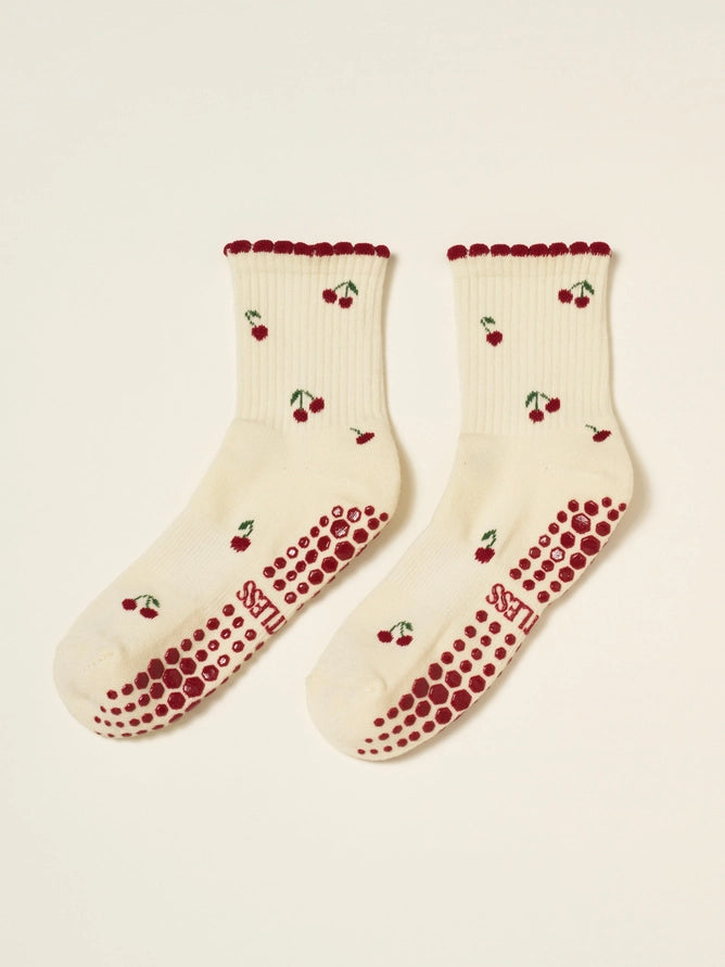 EFFORTLESS CLUB GRIP SOCKS - CHERRY