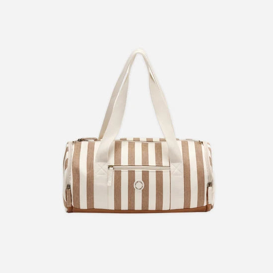 RYLEE + CRU DUFFLE BAG - FAWN PINSTRIPE
