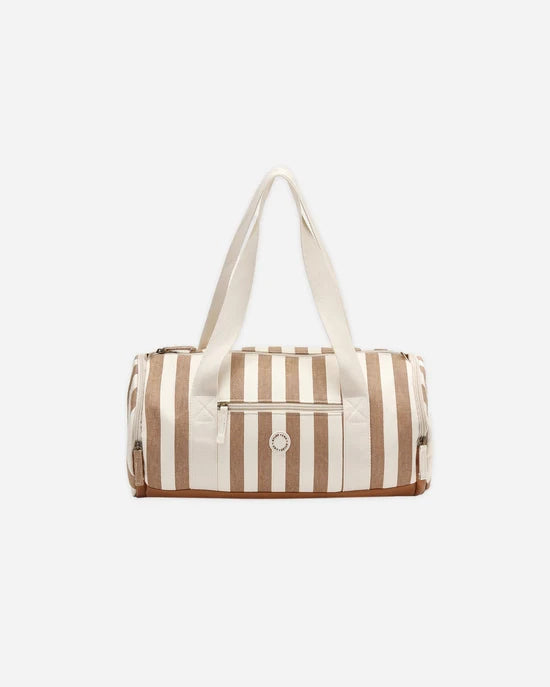RYLEE + CRU DUFFLE BAG - FAWN PINSTRIPE