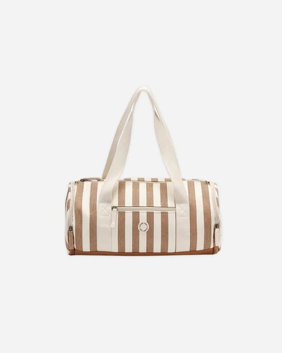 RYLEE + CRU DUFFLE BAG - FAWN PINSTRIPE