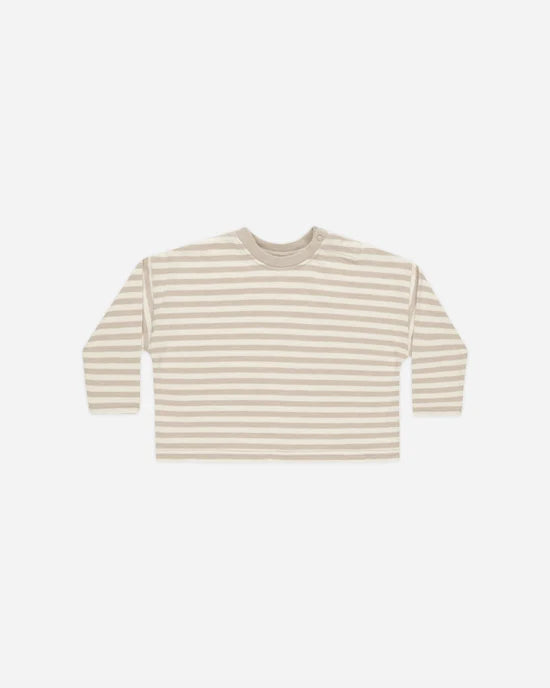 RYLEE + CRU CAMDEN LONG SLEEVE - PEBBLE STRIPE