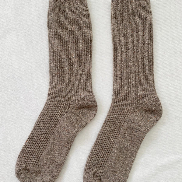 LE BON SHOPPE WINTER SPARKLE SOCKS - NUTMEG