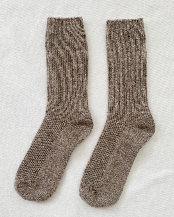 LE BON SHOPPE WINTER SPARKLE SOCKS - NUTMEG