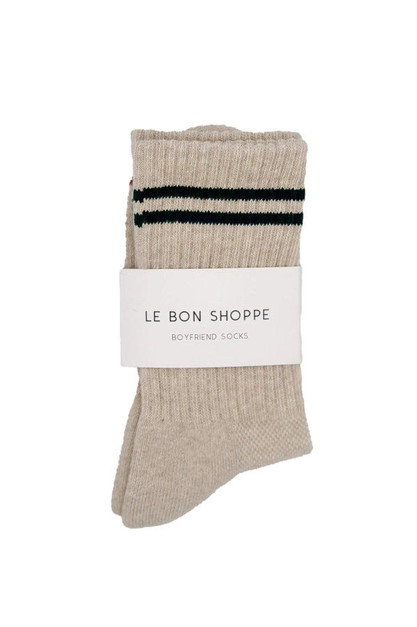 LE BON SHOPPE BOYFRIEND SOCKS - OATMEAL