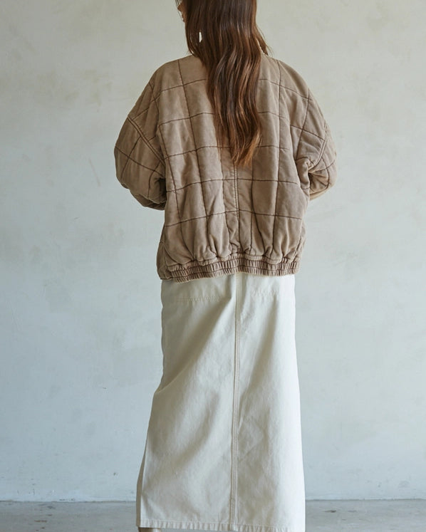 IT'S ALL GOOD QUILTED JACKET - ROSE TAUPE
