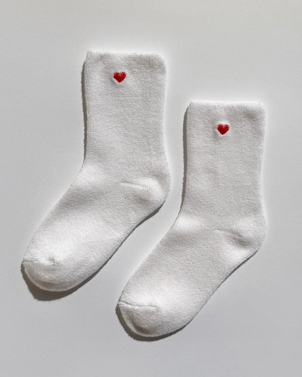 LE BON SHOPPE EMBROIDERED CLOUD SOCKS - WHITE