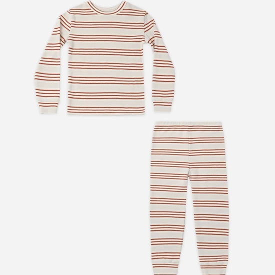 RYLEE + CRU LONG SLEEVE PJ SET - HOLIDAY STRIPE