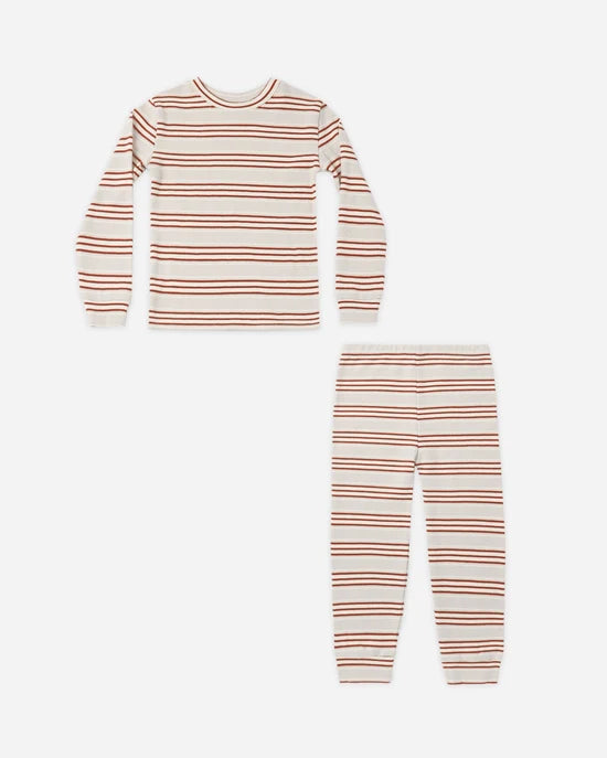 RYLEE + CRU LONG SLEEVE PJ SET - HOLIDAY STRIPE