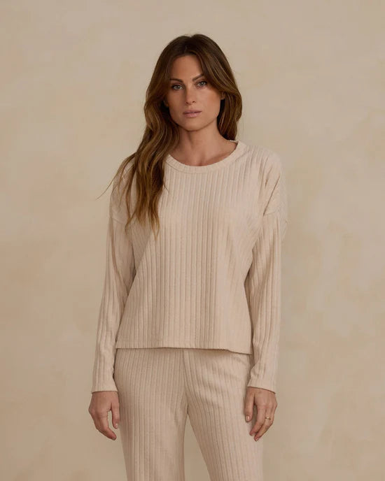 RYLEE + CRU COZY RIB KNIT SET - SHELL