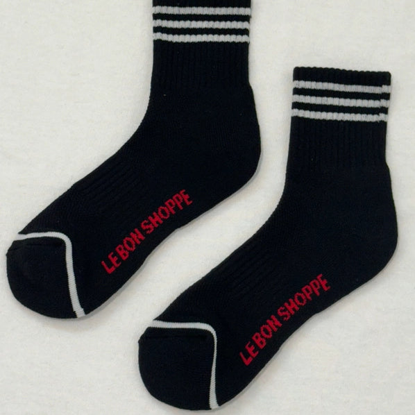 LE BON SHOPPE GIRLFRIEND SOCKS - BLACK
